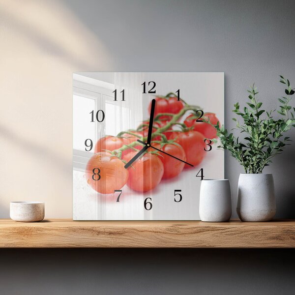 Skleněné hodiny na stěnu Rajčata zskc-30x30-00180846