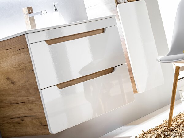 Koupelnová skříňka s umyvadlem ARUBA White U80/2 | 80 cm