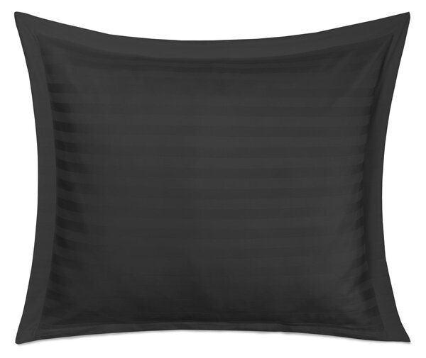 BAMBUSOVÝ POVLAK NA POLŠTÁŘ STRIPE COAL 70X80 CM ČERNÁ