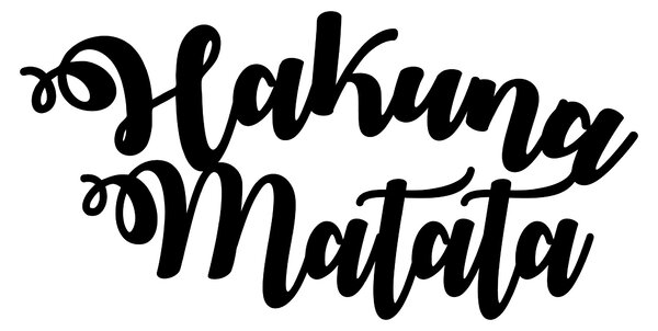 ASIR Nástěnná dekorace HAKUNA MATATA kov černá