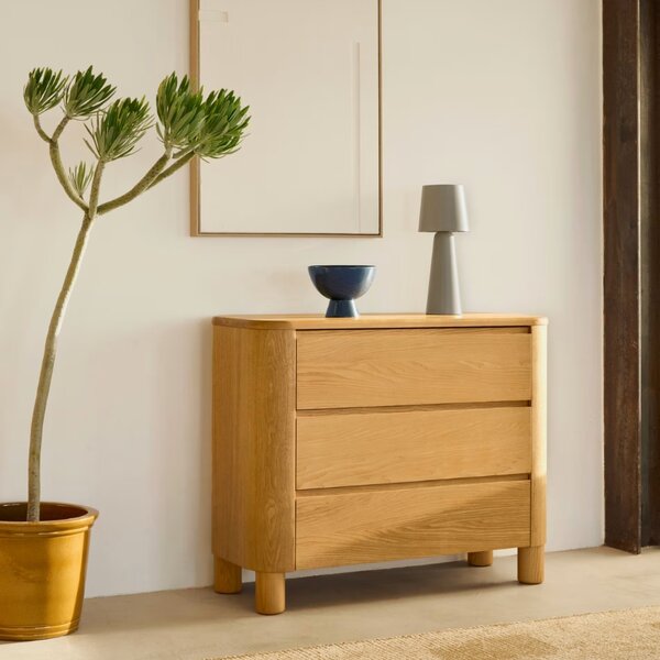 Komoda Kave Home Salaya 120 x 40 cm s dřevěným dekorem
