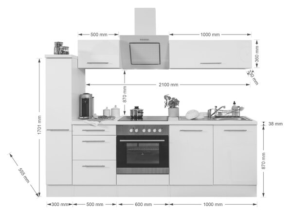 KUCHYŇSKÝ BLOK 240 cm Respekta - Online Only kuchyňské linky, Online Only