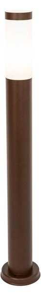 Venkovní lampový sloup rezavohnědý s opálem 80 cm IP44 - Rox