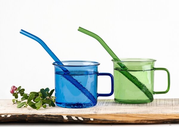 Muurla Hrnek Glass 0,35l, modrý