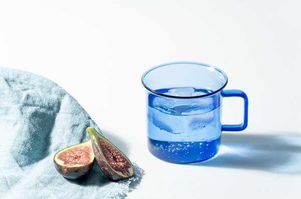 Muurla Hrnek Glass 0,35l, modrý