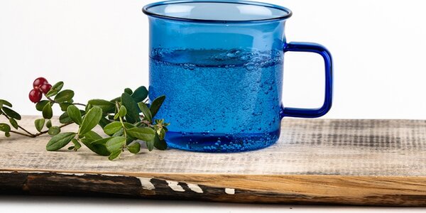 Muurla Hrnek Glass 0,35l, modrý