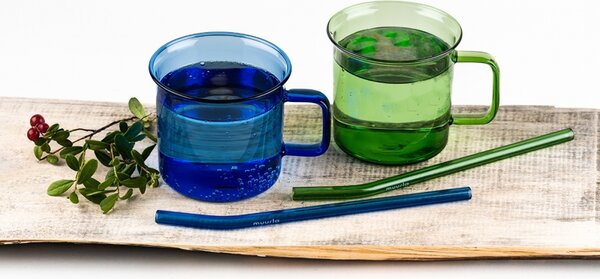 Muurla Hrnek Glass 0,35l, modrý