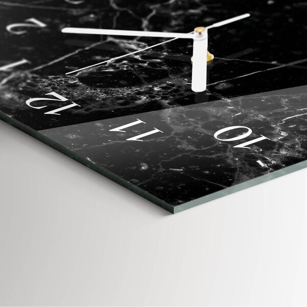 Skleněné hodiny vertikální Grafit zsppb-30x60-00059744