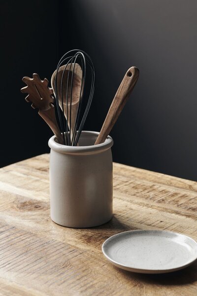 Kameninový dezertní talíř Pion Grey/White 16,5 cm