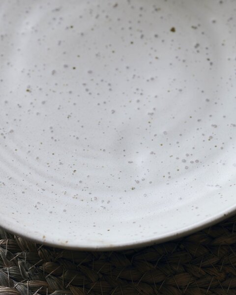 Kameninový dezertní talíř Pion Grey/White 16,5 cm