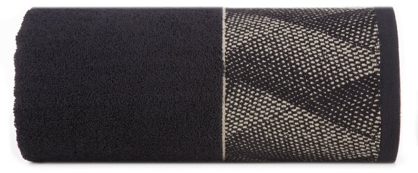 BAVLNĚNÝ RUČNÍK LIMITED COLLECTION VICTORIA12 50X90 CM ČERNÁ
