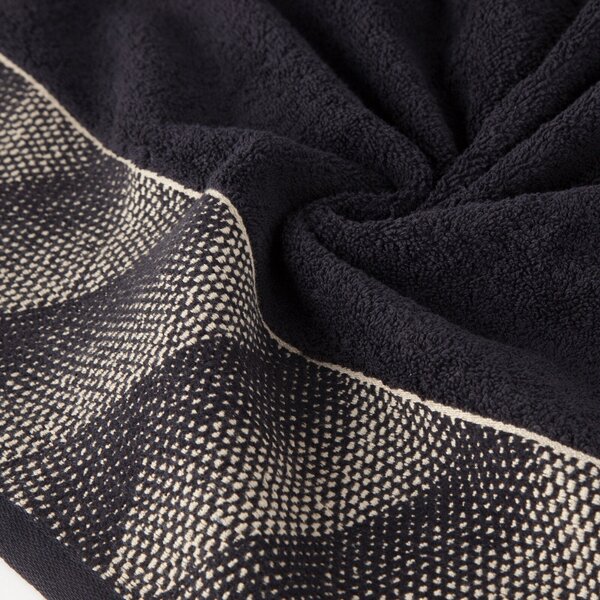 BAVLNĚNÝ RUČNÍK LIMITED COLLECTION VICTORIA12 50X90 CM ČERNÁ