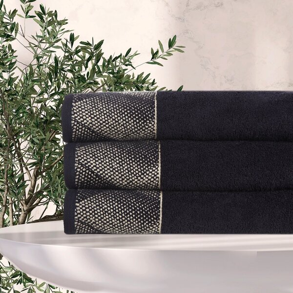 BAVLNĚNÝ RUČNÍK LIMITED COLLECTION VICTORIA12 50X90 CM ČERNÁ