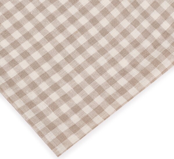 Tom Linen stolní běžec v přírodní kostkované barvě Velikost: 40x140