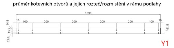 Podlaha BBFL-ZDB7 pro zahradní domek BestBerg ZDB-7 / 211 x 282 cm / černá