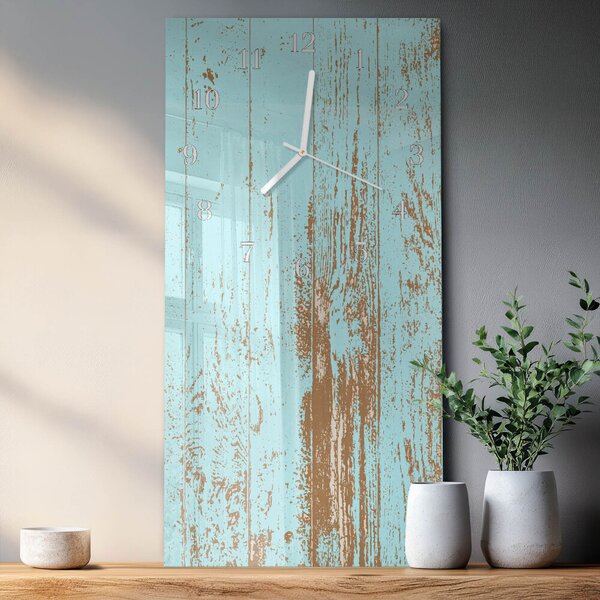 Skleněné hodiny vertikální Dřevo zsppb-30x60-00085635