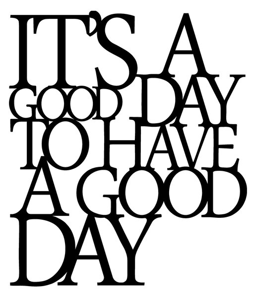 ASIR Nástěnná kovová dekorace IT´S A GOOD DAY 70 cm kov