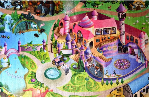 Vopi | Dětský koberec Ultra Soft Zámek - 100 x 150 cm
