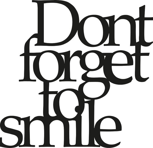 ASIR Kovová nástěnná dekorace DON´T FORGET FOR SMILE 70 cm kov