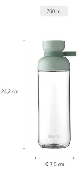Láhev na vodu Vita, 700ml, Mepal, tmavě růžová