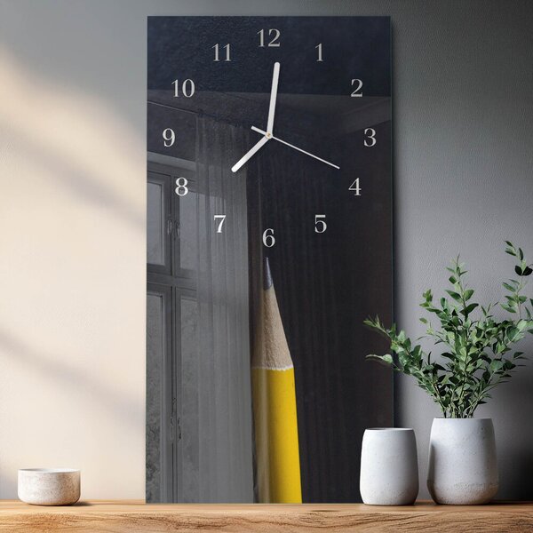Skleněné hodiny vertikální Tužka zsppb-30x60-00082974