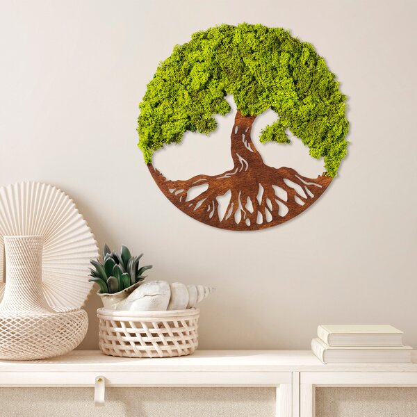 ASIR Nástěnná dekorace ZELENÝ STROM 44 cm MDF