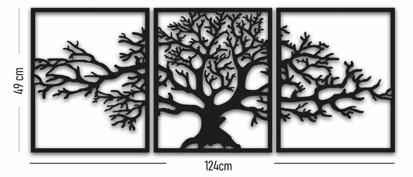ASIR Kovová nástěnná dekorace STROM 124 cm