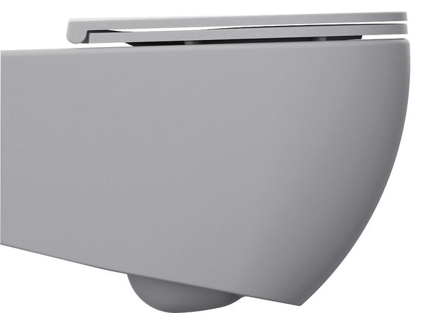 Isvea Isvea, INFINITY závěsná WC mísa, Rimless, 36,5x53cm, stone grey, 10NF02005-2V