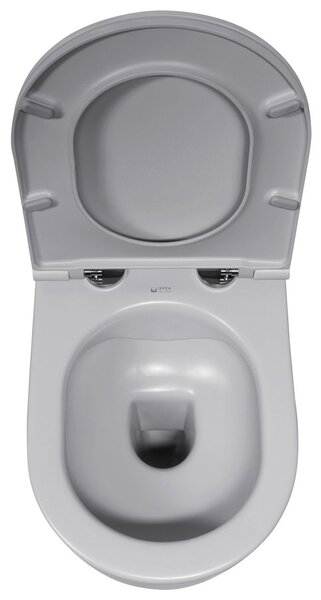 Isvea Isvea, INFINITY závěsná WC mísa, Rimless, 36,5x53cm, stone grey, 10NF02005-2V