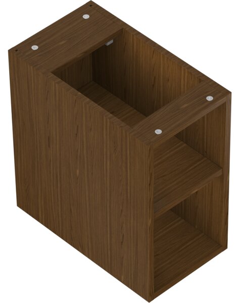 Mexen Box-A, otevřená skříňka s policí 25 cm, ořech, 91AX2-0250-470-0-86