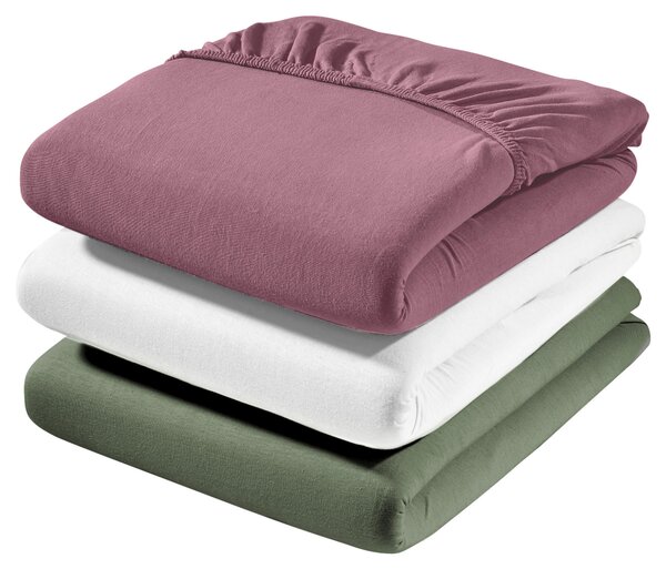 ELASTICKÉ PROSTĚRADLO, žerzej, fialová, 100/220 cm Dieter Knoll - Prostěradla, Online Only