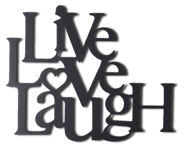 ASIR Kovová dekorace na zeď LIVE LAUGH LOVE 40 cm