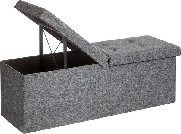 SEDACÍ BOX, textil, kompozitní dřevo, 110/38/38 cm - Taburety, Online Only