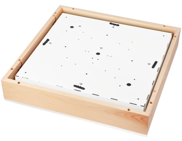 Stropní svítidlo NATURAL SQUARE 4xE27/15W/230V 48x48 cm borovice/bílá