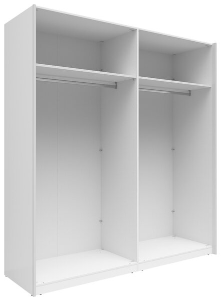 SKŘÍŇ S POSOUVACÍMI DVEŘMI, bílá, 200/216/64 cm Boxxx - Šatní skříně, Online Only