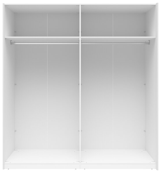 SKŘÍŇ S POSOUVACÍMI DVEŘMI, bílá, 200/216/64 cm Boxxx - Šatní skříně, Online Only