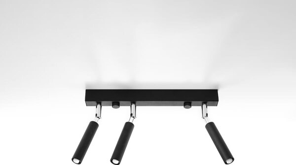 Bodové svítidlo Eyetech, 3x černé kovové stínítko, (možnost polohování)