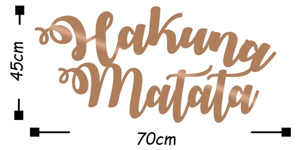 ASIR Kovová nástěnná dekorace HAKUNA MATATA 70 cm