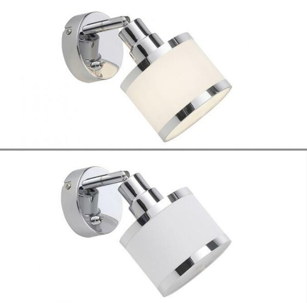 LEUCHTEN DIREKT is JUST LIGHT nástěnné svítidlo 1 ramenné lesklý chrom otočné páčkový vypínač LD 15371-17
