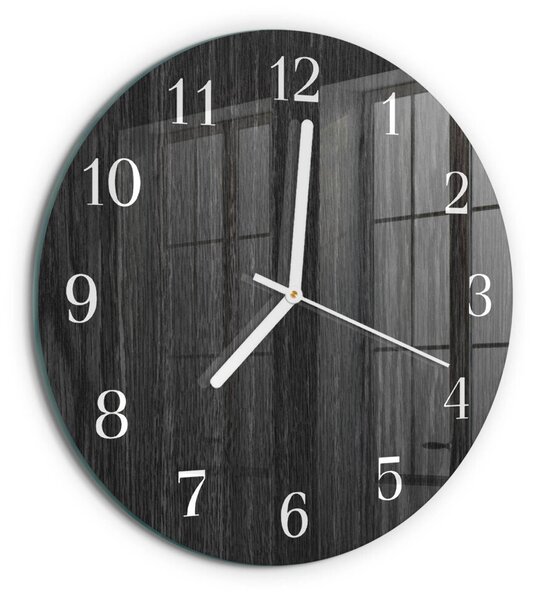 Skleněné hodiny na stěnu Dřevo zsob-fi30-00092155