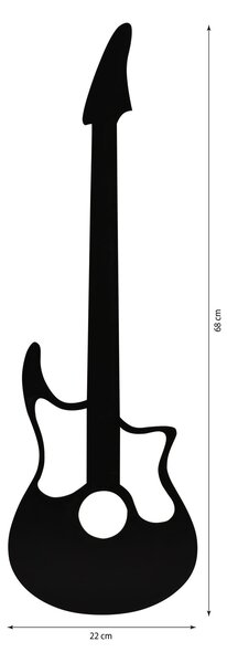 ASIR Nástěnná dekorace s led osvětlením KYTARA červená 22 cm MDF
