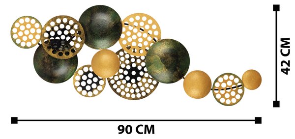 ASIR Nástěnný kovová dekorace ŠEDÉ BUBLINY 90 cm