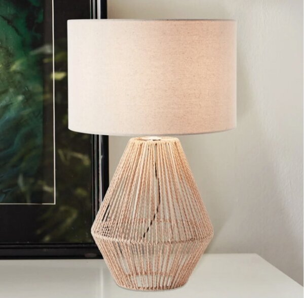 Brilliant 93097/09 Velká stolní lampa LARAINE 53cm přírodní