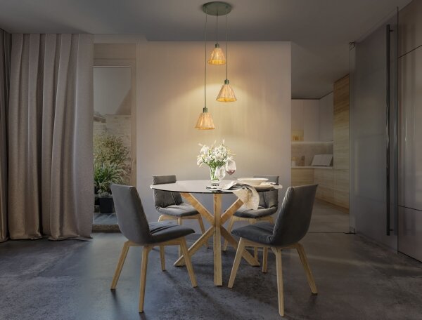 Ledvance - Lustr na lanku DECOR RAFFIA 3xE27/15W/230V rafie