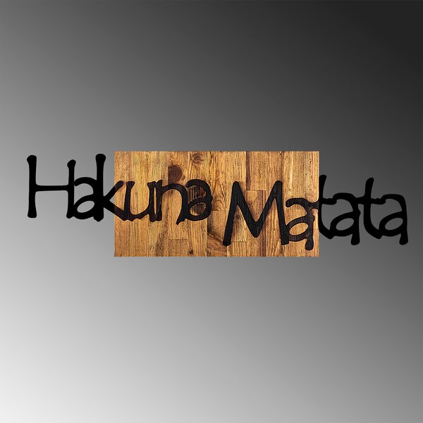 ASIR Kovová nástěnná dekorace HAKUNA MATATA 108 cm dřevo