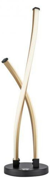 PAUL NEUHAUS LED stolní lampa černá / zlatá dotykový stmívač prohnutý design do interiéru 3000K PN 9141-18