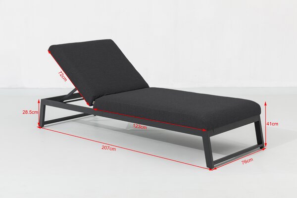 Doppler MELIA LIKA-TEX® zahradní lehátko antracit Doppler