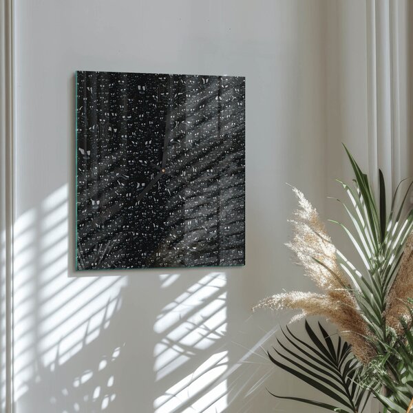 Skleněné hodiny na stěnu Kapky vody zskc-30x30-00182334