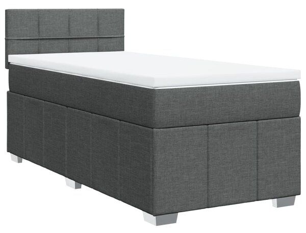 Box spring postel s matrací tmavě šedá 80 x 200 cm textil 3289196