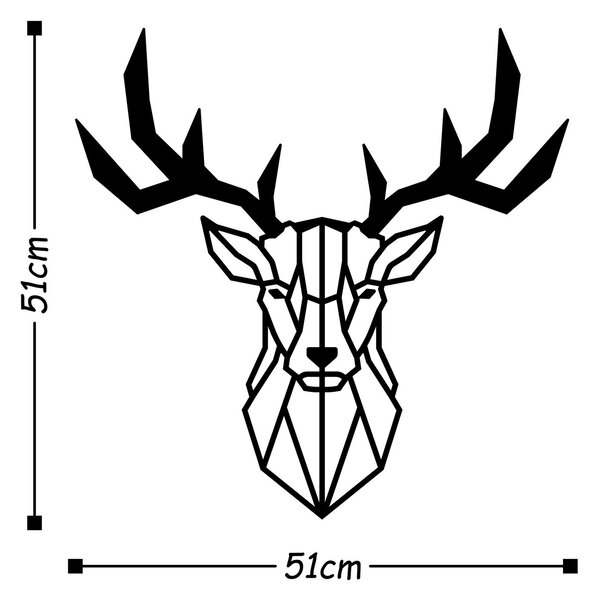 ASIR Nástěnná kovová dekorace JELEN 51 cm